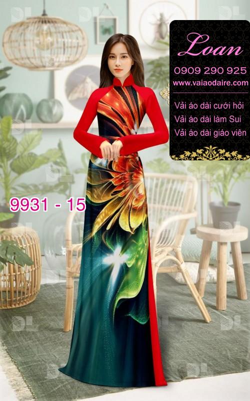 Vải áo dài hoa 3D