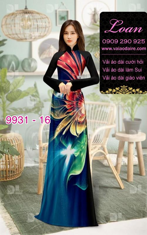 Vải áo dài hoa 3D