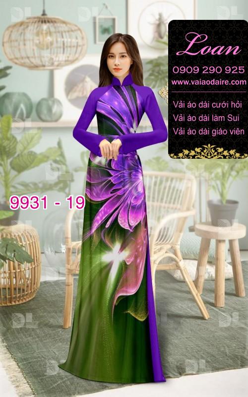 Vải áo dài hoa 3D