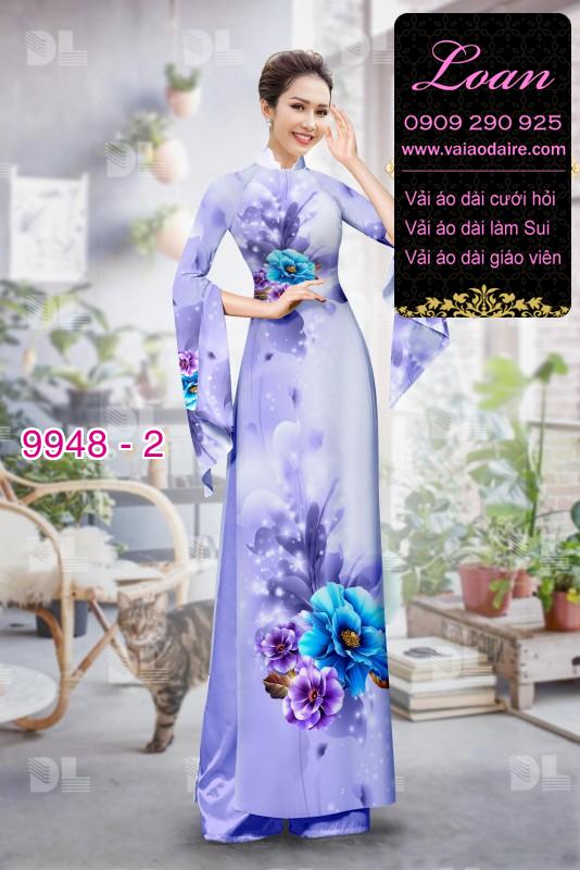 Vải áo dài hoa 3D