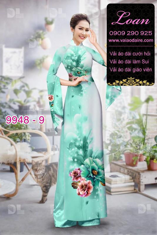 Vải áo dài hoa 3D