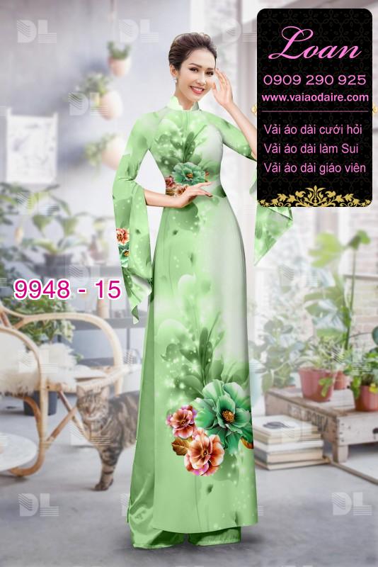 Vải áo dài hoa 3D