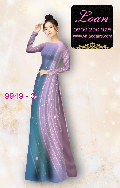 Vải áo dài hoa 3D
