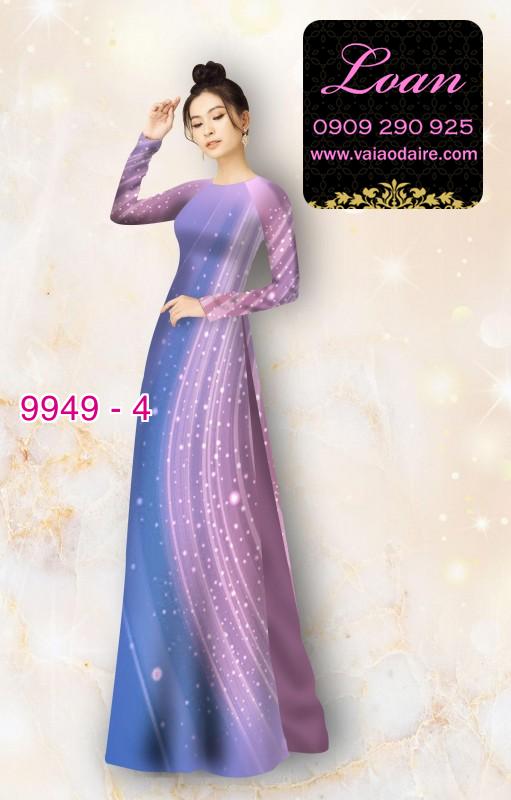 Vải áo dài hoa 3D