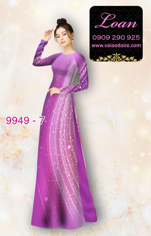 Vải áo dài hoa 3D