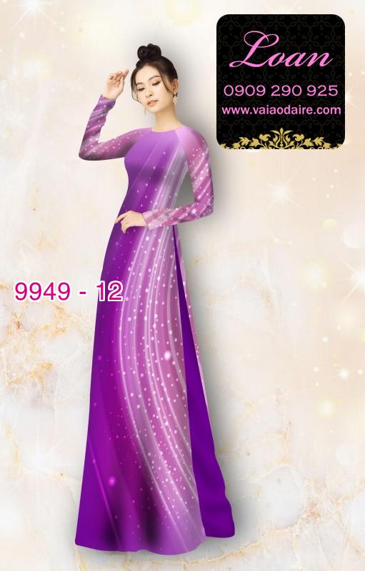 Vải áo dài hoa 3D