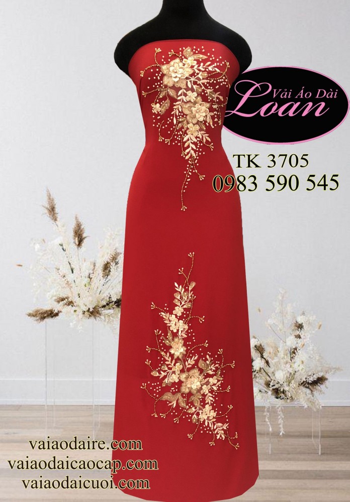 Vải áo dài kết hoa