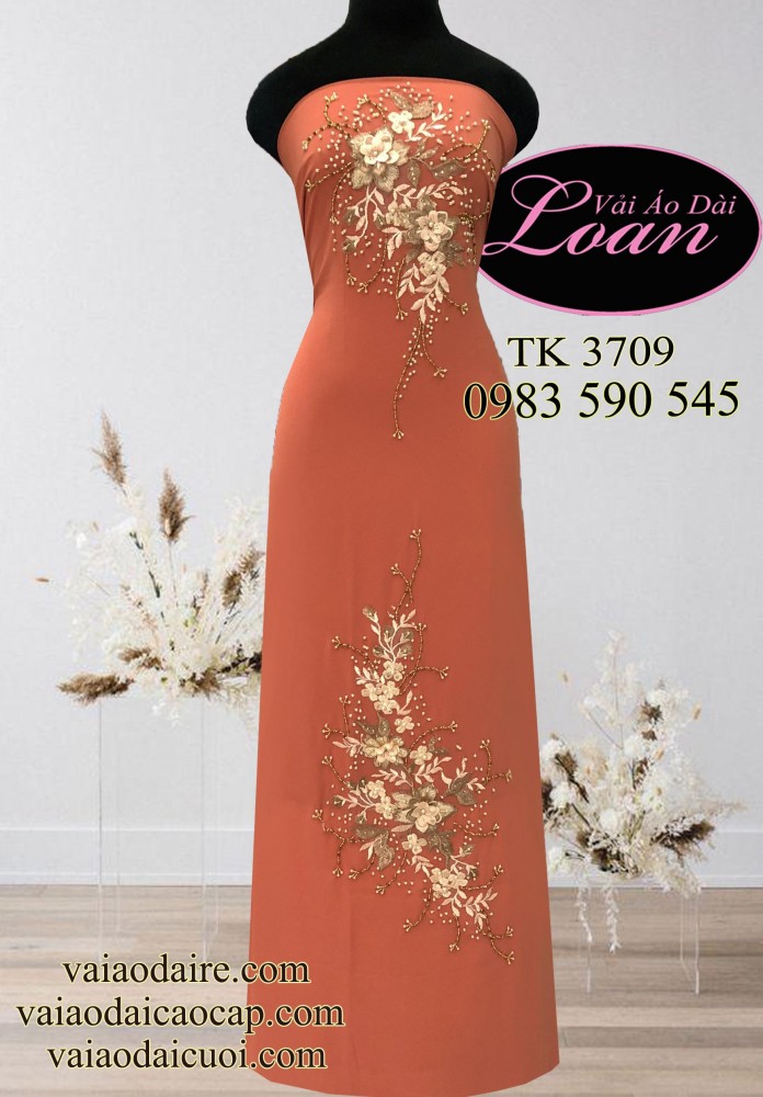 Vải áo dài kết hoa