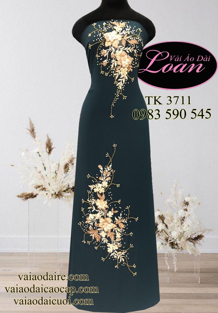 Vải áo dài kết hoa