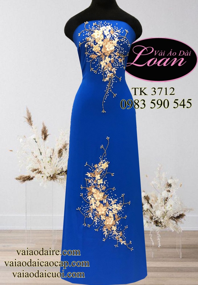 Vải áo dài kết hoa