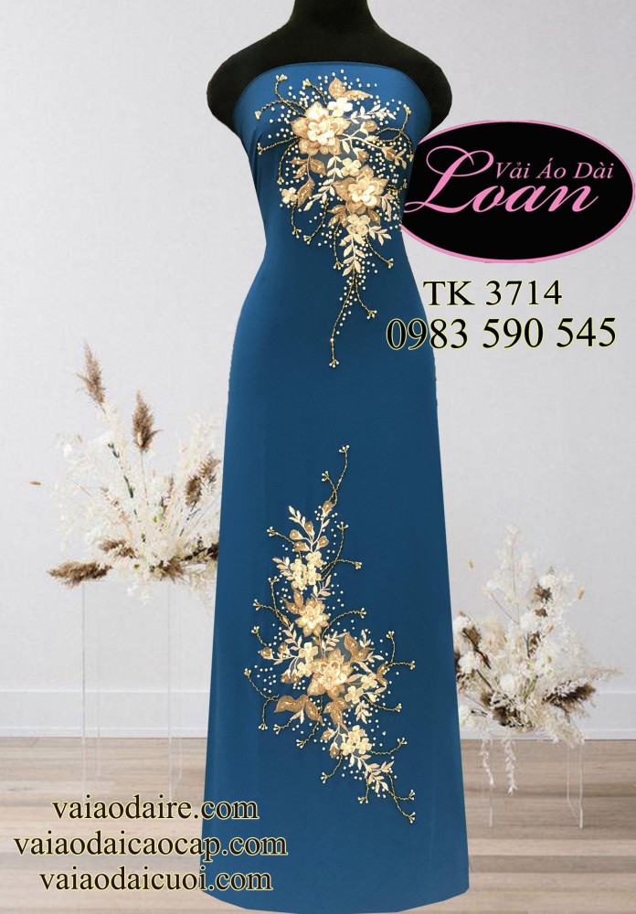 Vải áo dài kết hoa