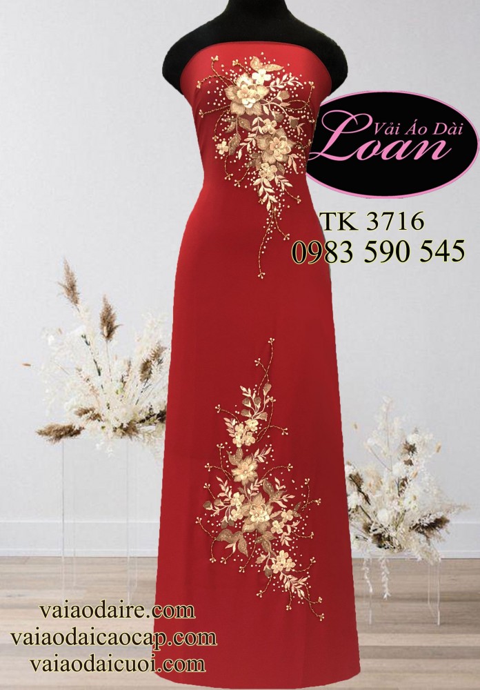 Vải áo dài kết hoa