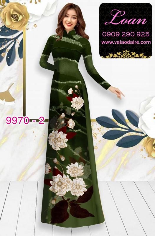 Vải áo dài hoa 3D