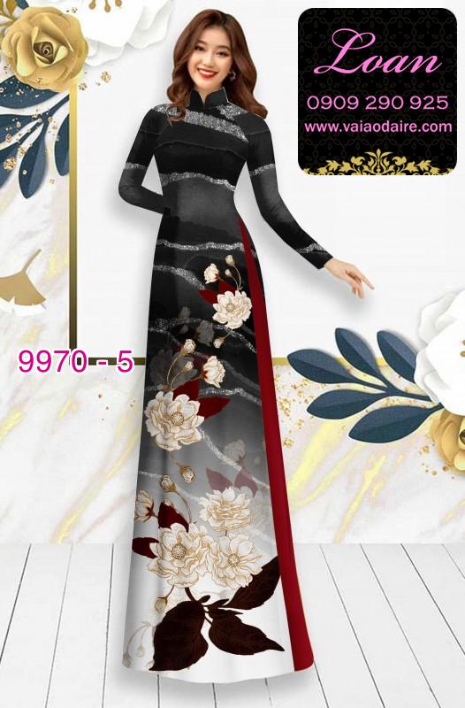 Vải áo dài hoa 3D