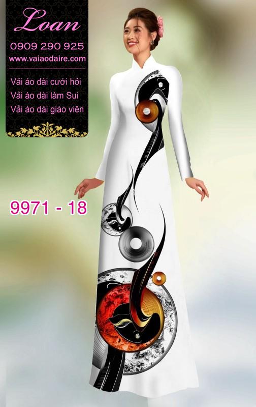 Vải áo dài hoa 3D Vải áo dài hoa 3D