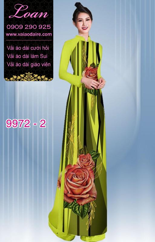 Vải áo dài hoa 3D
