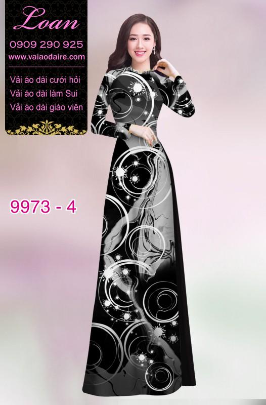 Vải áo dài hoa 3D