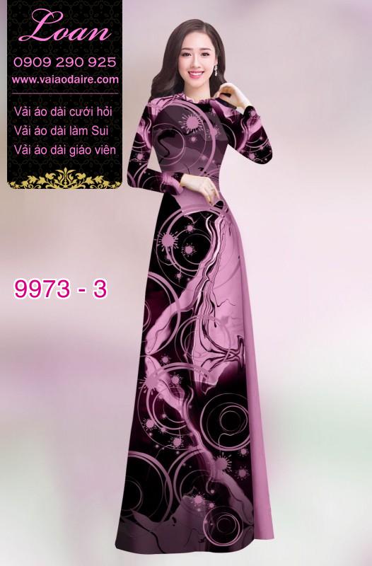 Vải áo dài hoa 3D
