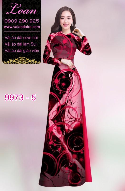 Vải áo dài hoa 3D