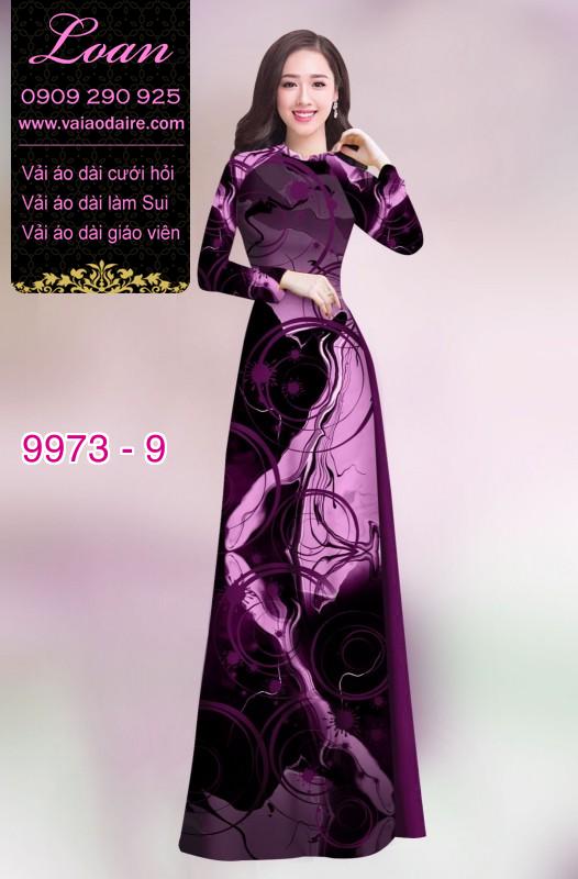 Vải áo dài hoa 3D