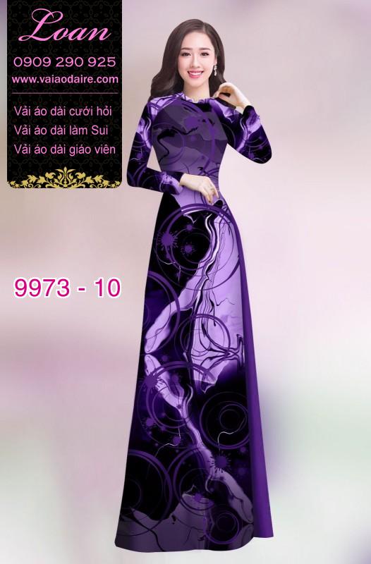 Vải áo dài hoa 3D