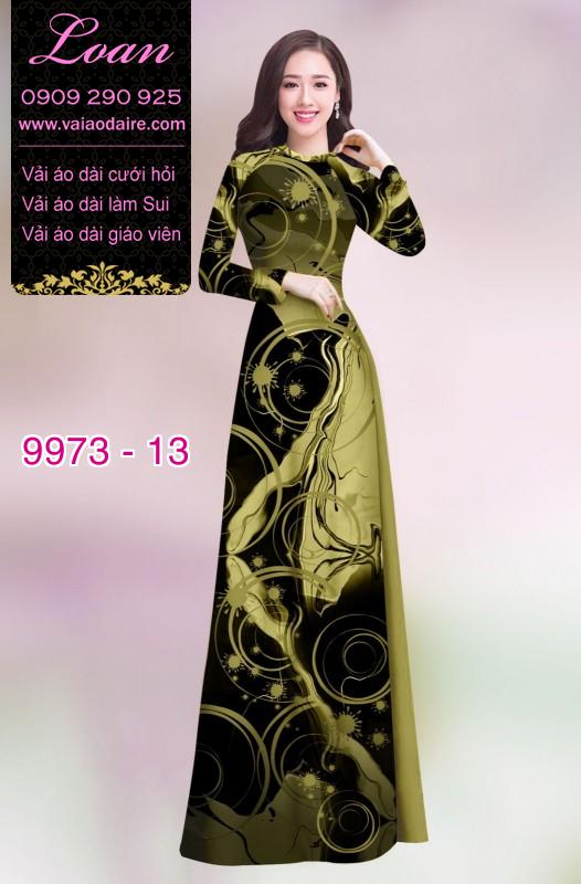 Vải áo dài hoa 3D