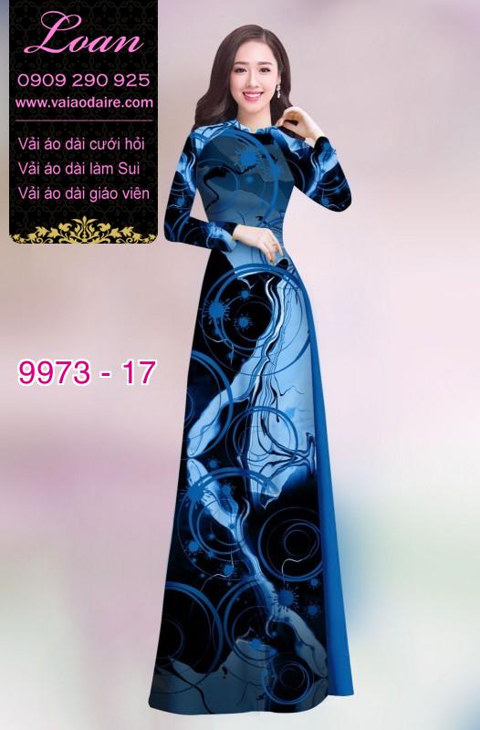 Vải áo dài hoa 3D