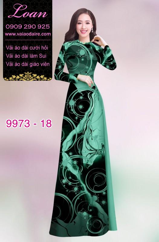 Vải áo dài hoa 3D