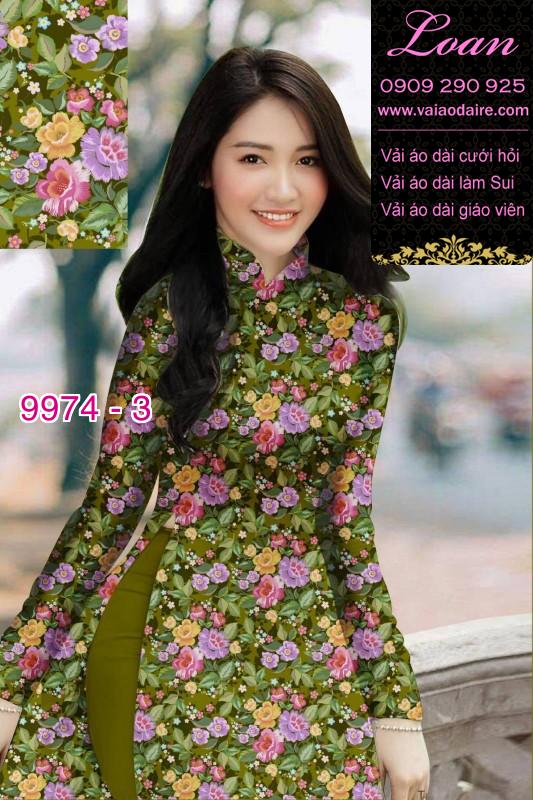 Vải áo dài hoa nhí