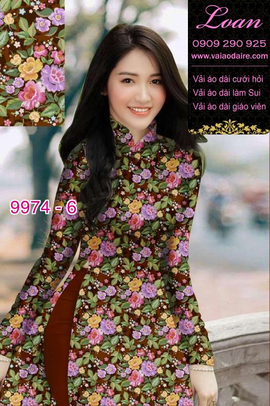 Vải áo dài hoa nhí