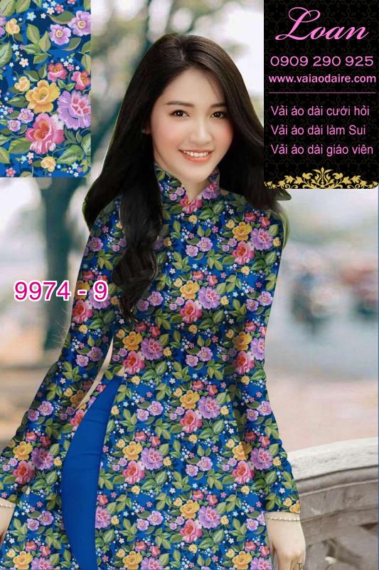 Vải áo dài hoa nhí