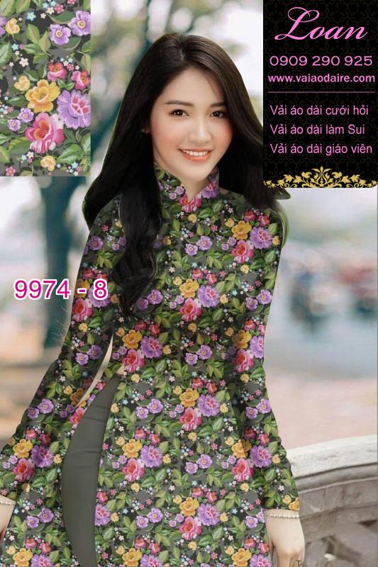 Vải áo dài hoa nhí