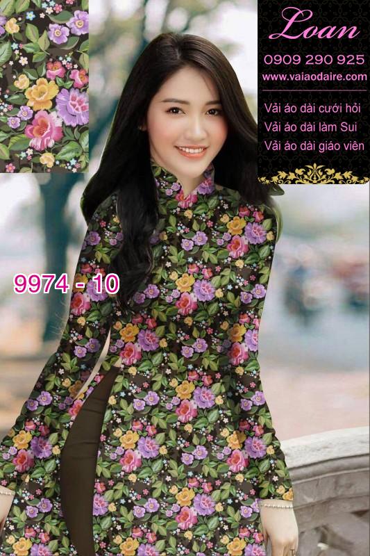 Vải áo dài hoa nhí