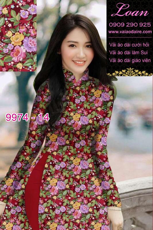 Vải áo dài hoa nhí