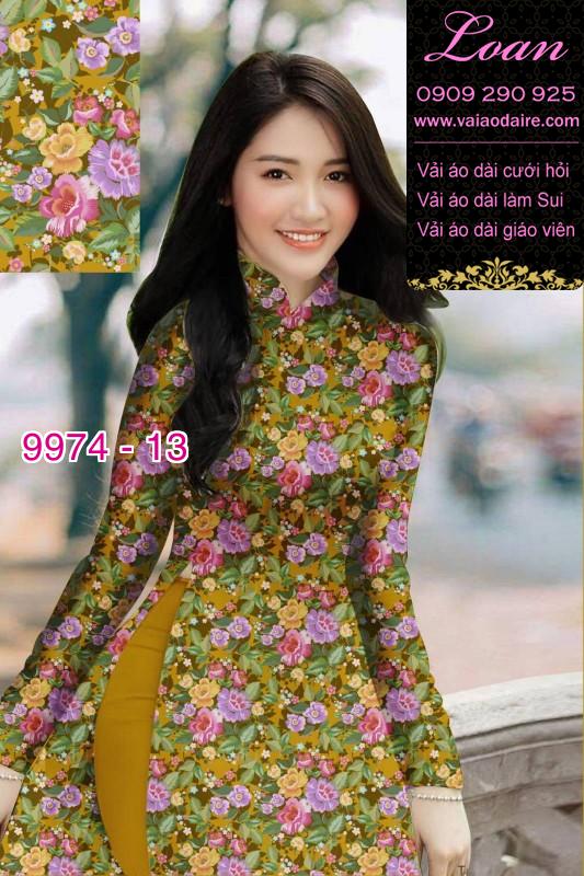 Vải áo dài hoa nhí