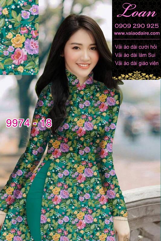 Vải áo dài hoa nhí