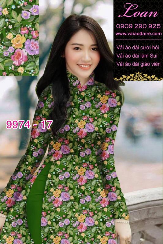Vải áo dài hoa nhí