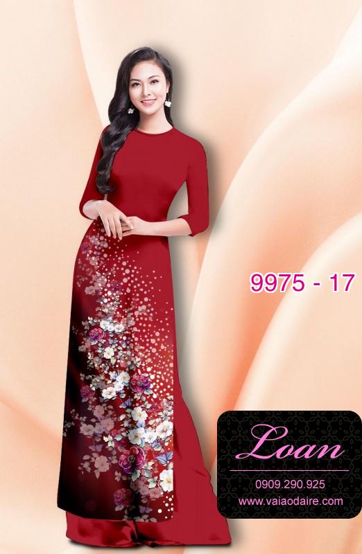Vải áo dài hoa 3D