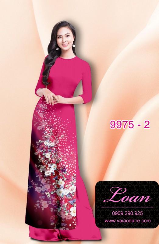 Vải áo dài hoa 3D