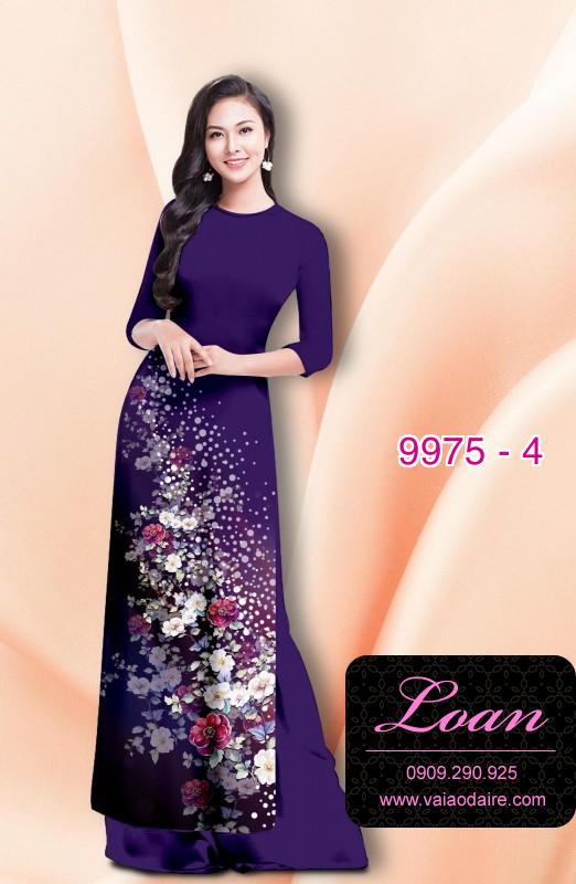 Vải áo dài hoa 3D