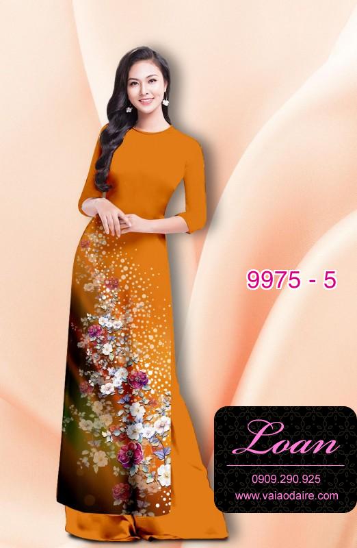 Vải áo dài hoa 3D
