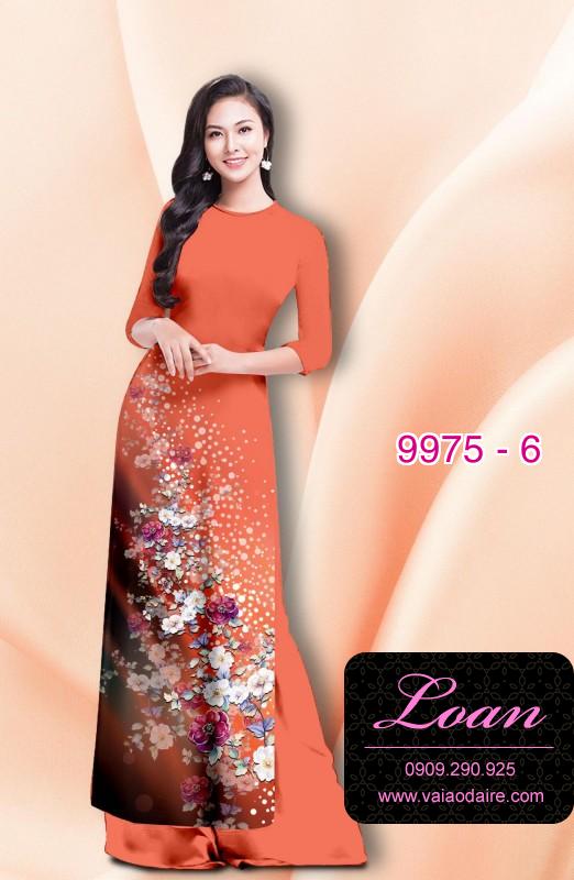 Vải áo dài hoa 3D
