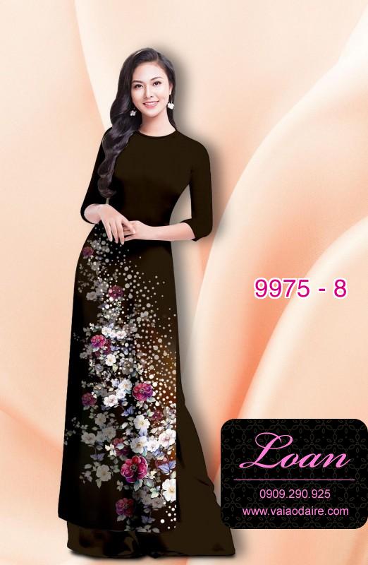 Vải áo dài hoa 3D