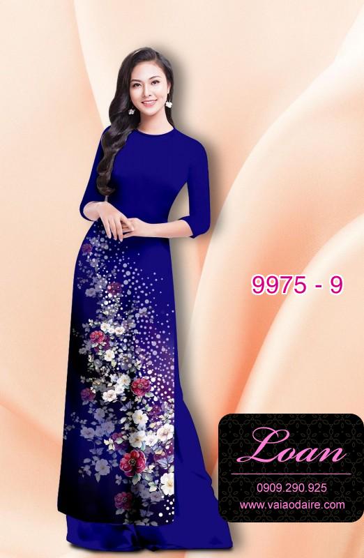 Vải áo dài hoa 3D