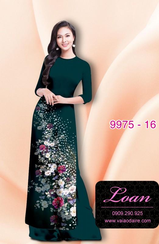 Vải áo dài hoa 3D