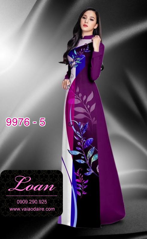 Vải áo dài hoa 3D