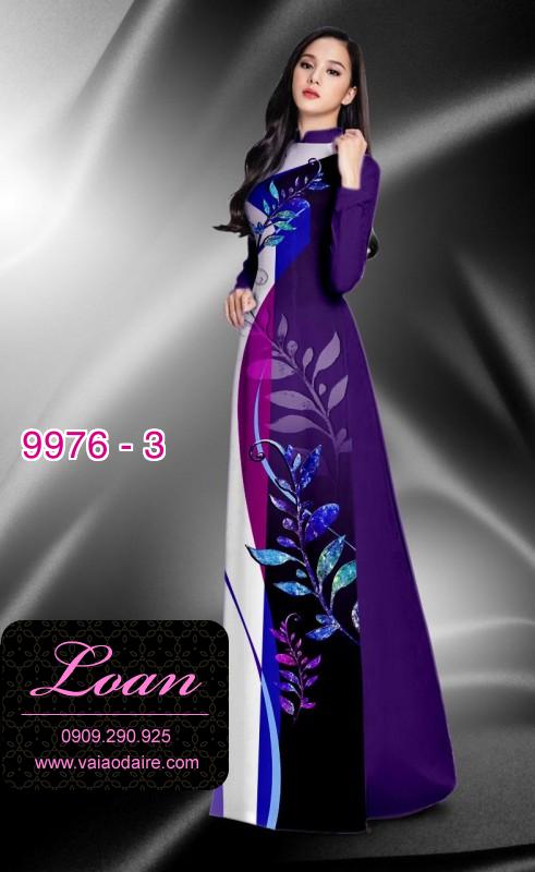 Vải áo dài hoa 3D