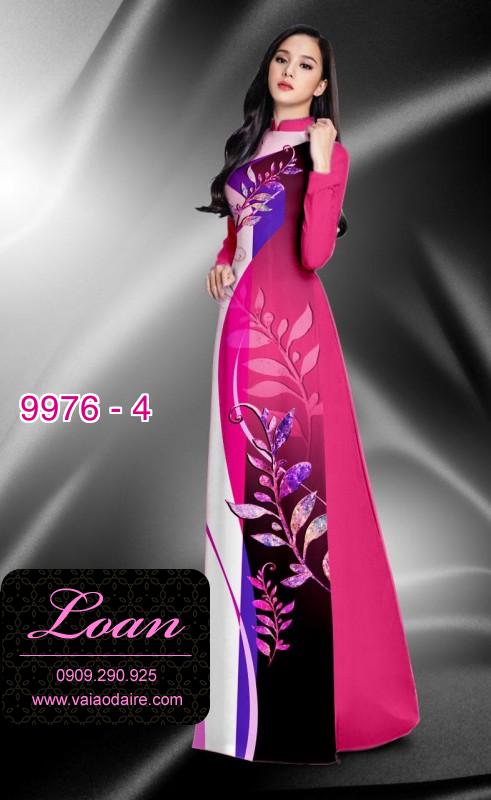 Vải áo dài hoa 3D