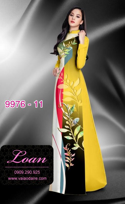 Vải áo dài hoa 3D
