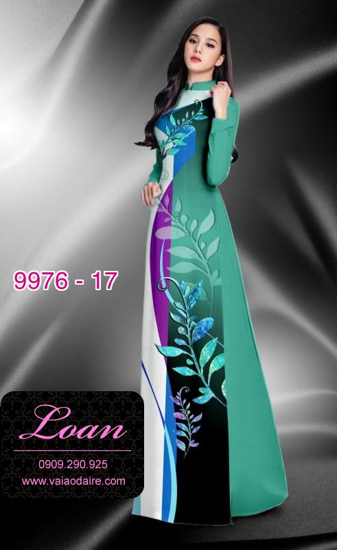 Vải áo dài hoa 3D